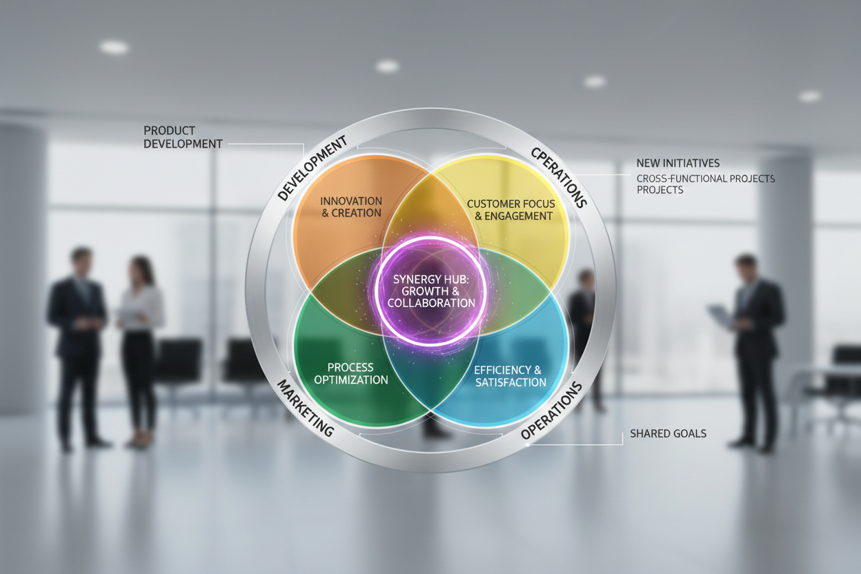 Departmental values overlap Venn diagram