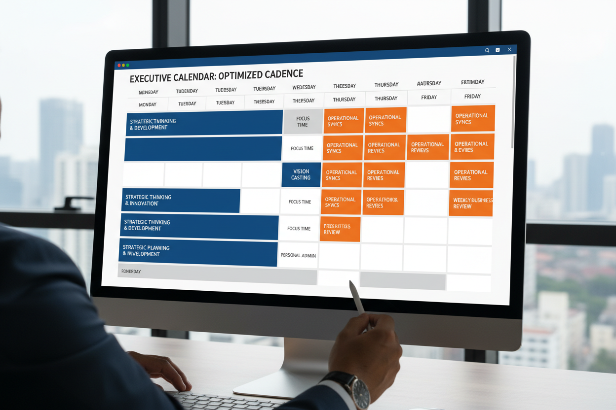 Optimized meeting cadence calendar