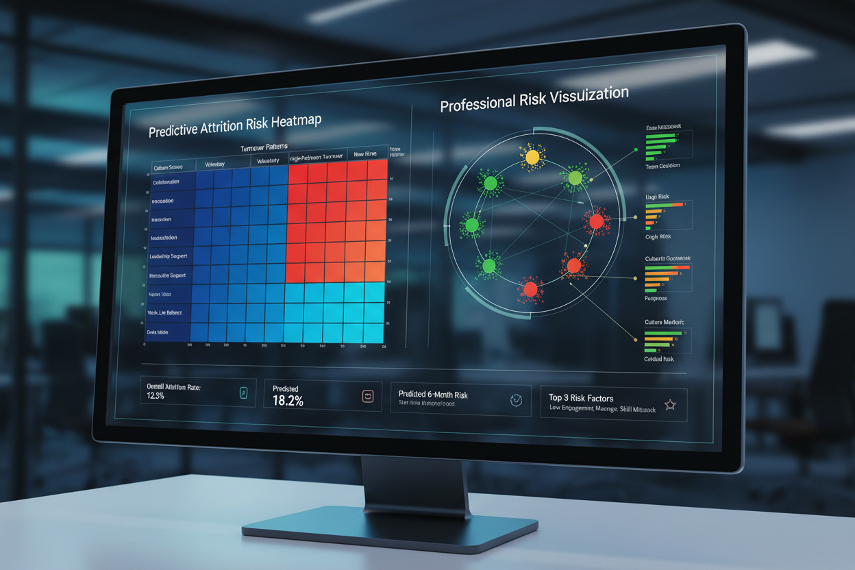 Predictive attrition risk heatmap
