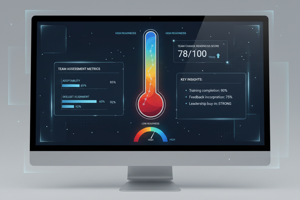 Resistance thermometer showing team change readiness