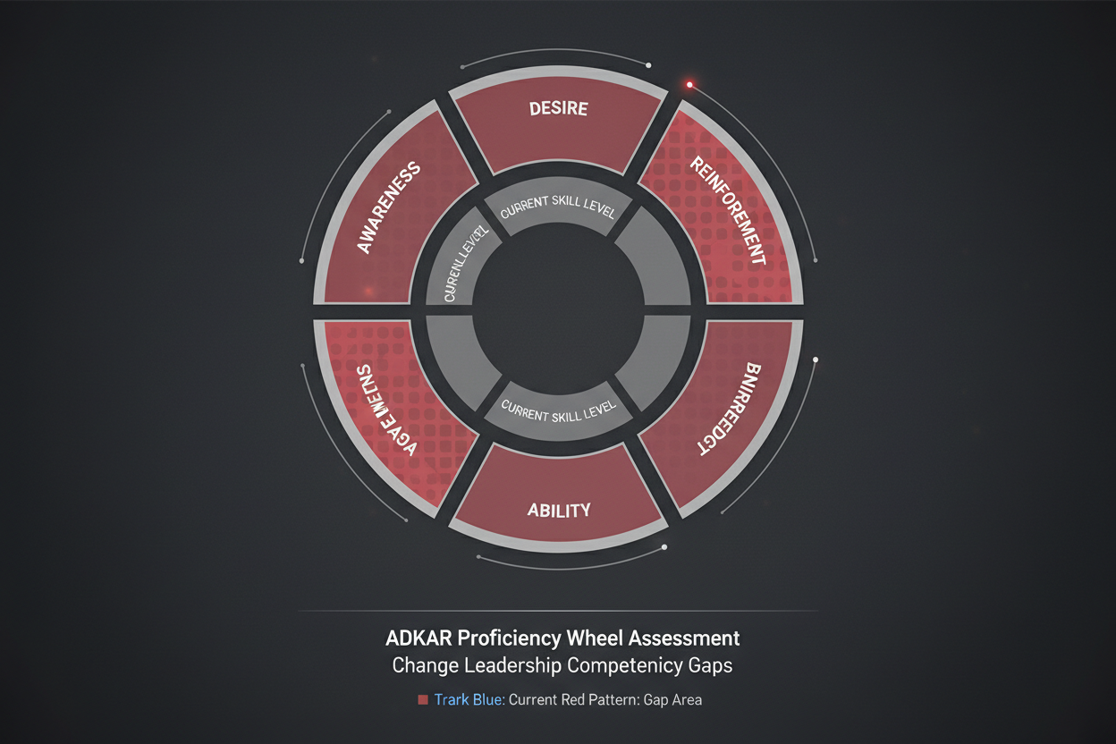 ADKAR proficiency wheel assessment