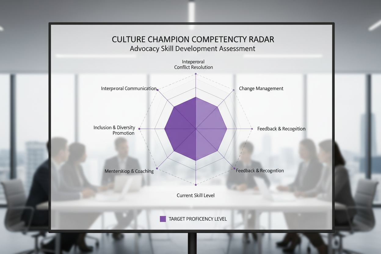 Culture champion competency radar chart
